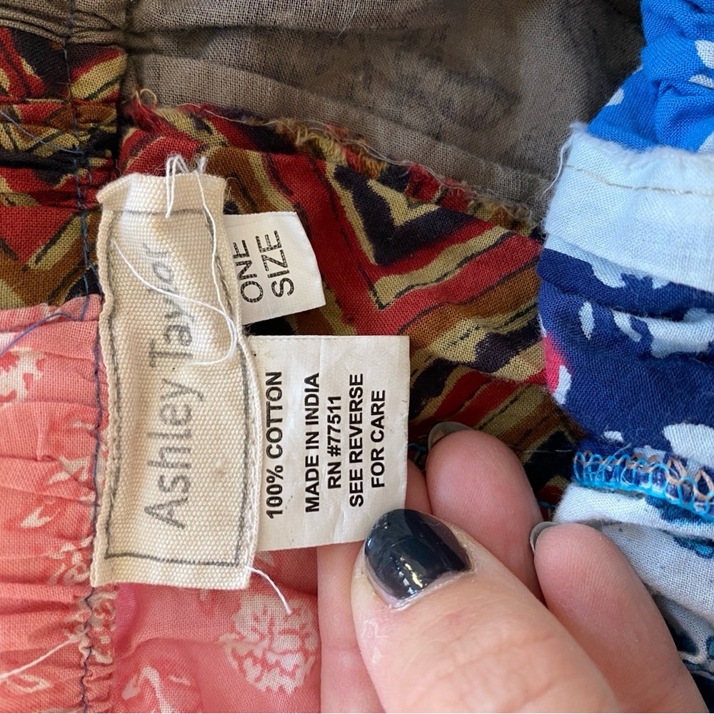 Ashley Taylor Multicolor Patchwork Yoga Joggers - image 3